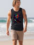 Herren Tank-Top DJ Katze Musik Print Festival EDM Shirt mit Katzenmotiv am DJ-Pult Muskelshirt Streetwear Sommer Neverless®preview