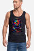 Herren Tank-Top DJ Katze Musik Print Festival EDM Shirt mit Katzenmotiv am DJ-Pult Muskelshirt Streetwear Sommer Neverless®preview