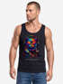 Herren Tank-Top DJ Katze Musik Print Festival EDM Shirt mit Katzenmotiv am DJ-Pult Muskelshirt Streetwear Sommer Neverless®preview