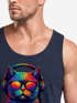Herren Tank-Top DJ Katze Musik Print Festival EDM Shirt mit Katzenmotiv am DJ-Pult Muskelshirt Streetwear Sommer Neverless®preview