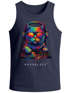 Herren Tank-Top DJ Katze Musik Print Festival EDM Shirt mit Katzenmotiv am DJ-Pult Muskelshirt Streetwear Sommer Neverless®preview