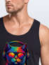 Herren Tank-Top DJ Katze Musik Print Festival EDM Shirt mit Katzenmotiv am DJ-Pult Muskelshirt Streetwear Sommer Neverless®preview