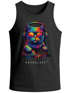 Herren Tank-Top DJ Katze Musik Print Festival EDM Shirt mit Katzenmotiv am DJ-Pult Muskelshirt Streetwear Sommer Neverless®preview