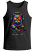 Herren Tank-Top DJ Katze Musik Print Festival EDM Shirt mit Katzenmotiv am DJ-Pult Muskelshirt Streetwear Sommer Neverless®preview