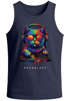 Herren Tank-Top DJ Katze Musik Print Festival EDM Shirt mit Katzenmotiv am DJ-Pult Muskelshirt Streetwear Sommer Neverless®preview
