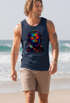 Herren Tank-Top DJ Katze Musik Print Festival EDM Shirt mit Katzenmotiv am DJ-Pult Muskelshirt Streetwear Sommer Neverless®preview