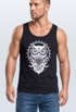 Herren Tank Top Eule Owl Shirt Eulenmotiv Slim Fit Muskelshirt Neverless®preview