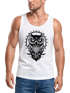 Herren Tank Top Eule Owl Shirt Eulenmotiv Slim Fit Muskelshirt Neverless®preview