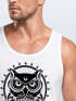Herren Tank Top Eule Owl Shirt Eulenmotiv Slim Fit Muskelshirt Neverless®preview