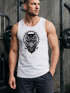 Herren Tank Top Eule Owl Shirt Eulenmotiv Slim Fit Muskelshirt Neverless®preview