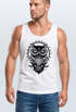Herren Tank Top Eule Owl Shirt Eulenmotiv Slim Fit Muskelshirt Neverless®preview