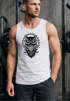 Herren Tank Top Eule Owl Shirt Eulenmotiv Slim Fit Muskelshirt Neverless®preview