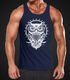 Herren Tank Top Eule Owl Shirt Eulenmotiv Slim Fit Muskelshirt Neverless®preview