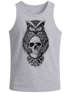 Herren Tank-Top Eule Totenkopf Owl Skull Schädel Muskelshirt Muscle Shirt Neverless®preview