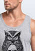 Herren Tank-Top Eule Totenkopf Owl Skull Schädel Muskelshirt Muscle Shirt Neverless®preview