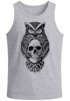 Herren Tank-Top Eule Totenkopf Owl Skull Schädel Muskelshirt Muscle Shirt Neverless®preview