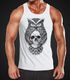 Herren Tank-Top Eule Totenkopf Owl Skull Schädel Muskelshirt Muscle Shirt Neverless®preview