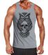 Herren Tank-Top Eule Totenkopf Owl Skull Schädel Muskelshirt Muscle Shirt Neverless®preview