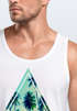 Herren Tank Top Foto Print Ananas Palmen Galaxy Sommer Tropical Neverless®preview