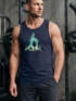 Herren Tank Top Foto Print Ananas Palmen Galaxy Sommer Tropical Neverless®preview