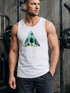 Herren Tank Top Foto Print Ananas Palmen Galaxy Sommer Tropical Neverless®preview