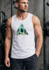 Herren Tank Top Foto Print Ananas Palmen Galaxy Sommer Tropical Neverless®preview