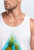 Herren Tank Top Foto Print Ananas Palmen Galaxy Sommer Tropical Neverless®preview