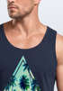 Herren Tank Top Foto Print Ananas Palmen Galaxy Sommer Tropical Neverless®preview