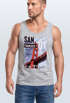 Herren Tank-Top Foto Print San Francisco Golden Gate Bridge Sommer USA Amerika Muskelshirt Muscle Shirt Neverless®preview