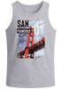 Herren Tank-Top Foto Print San Francisco Golden Gate Bridge Sommer USA Amerika Muskelshirt Muscle Shirt Neverless®preview