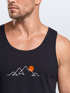 Herren Tank-Top Frontprint Line-Art Berge Wandern Natur Outdoor Fashion Sommer Muskelshirt Neverless®preview