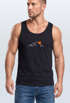 Herren Tank-Top Frontprint Line-Art Berge Wandern Natur Outdoor Fashion Sommer Muskelshirt Neverless®preview