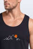 Herren Tank-Top Frontprint Line-Art Berge Wandern Natur Outdoor Fashion Sommer Muskelshirt Neverless®preview