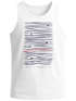 Herren Tank-Top Frontprint Minimalismus Wellen Meer Aufdruck Printshirt Sommer Fashion Muskelshirt Neverless®preview