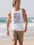Herren Tank-Top Frontprint Minimalismus Wellen Meer Aufdruck Printshirt Sommer Fashion Muskelshirt Neverless®preview