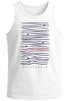 Herren Tank-Top Frontprint Minimalismus Wellen Meer Aufdruck Printshirt Sommer Fashion Muskelshirt Neverless®preview