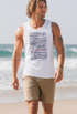 Herren Tank-Top Frontprint Minimalismus Wellen Meer Aufdruck Printshirt Sommer Fashion Muskelshirt Neverless®preview