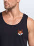 Herren Tank-Top Fuchsmotiv Brustlogo Aufdruck Tiermotiv Polygon-Style Geometrie Sommer Muskelshirt Neverless®preview