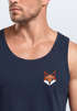 Herren Tank-Top Fuchsmotiv Brustlogo Aufdruck Tiermotiv Polygon-Style Geometrie Sommer Muskelshirt Neverless®preview