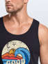 Herren Tank-Top Good Vibes Welle Hippie Slogan Statement Surf Design Vintage Retro Muskelshirt Muscle Shirt Neverless®preview