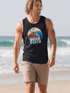 Herren Tank-Top Good Vibes Welle Hippie Slogan Statement Surf Design Vintage Retro Muskelshirt Muscle Shirt Neverless®preview