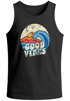 Herren Tank-Top Good Vibes Welle Hippie Slogan Statement Surf Design Vintage Retro Muskelshirt Muscle Shirt Neverless®preview