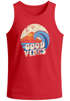 Herren Tank-Top Good Vibes Welle Hippie Slogan Statement Surf Design Vintage Retro Muskelshirt Muscle Shirt Neverless®preview