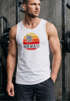 Herren Tank-Top Hawaii Palme Tropical Summer Retro Slim Fit Baumwolle Muskelshirt Muscle Shirt Neverless®preview