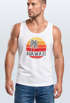 Herren Tank-Top Hawaii Palme Tropical Summer Retro Slim Fit Baumwolle Muskelshirt Muscle Shirt Neverless®preview