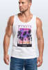 Herren Tank-Top Hawaii Summer Schriftzug Palmen Foto-Print Sommer Surfing Muskelshirt Muscle Shirt Neverless®preview