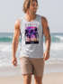 Herren Tank-Top Hawaii Summer Schriftzug Palmen Foto-Print Sommer Surfing Muskelshirt Muscle Shirt Neverless®preview
