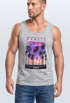 Herren Tank-Top Hawaii Summer Schriftzug Palmen Foto-Print Sommer Surfing Muskelshirt Muscle Shirt Neverless®preview