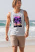 Herren Tank-Top Hawaii Summer Schriftzug Palmen Foto-Print Sommer Surfing Muskelshirt Muscle Shirt Neverless®preview