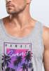 Herren Tank-Top Hawaii Summer Schriftzug Palmen Foto-Print Sommer Surfing Muskelshirt Muscle Shirt Neverless®preview